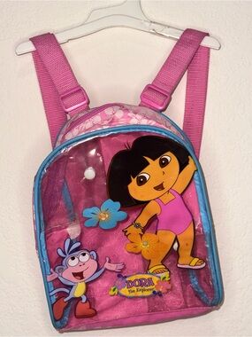 Y2K 2002 Dora the Explorer and Boots Pink Kids Backpack